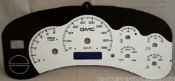 99-02 GM Full Size White Gauge Face
